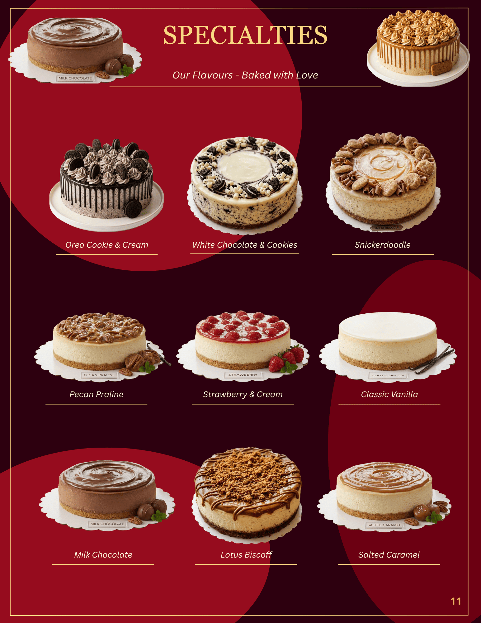 Specialties - Gourmet Cakes