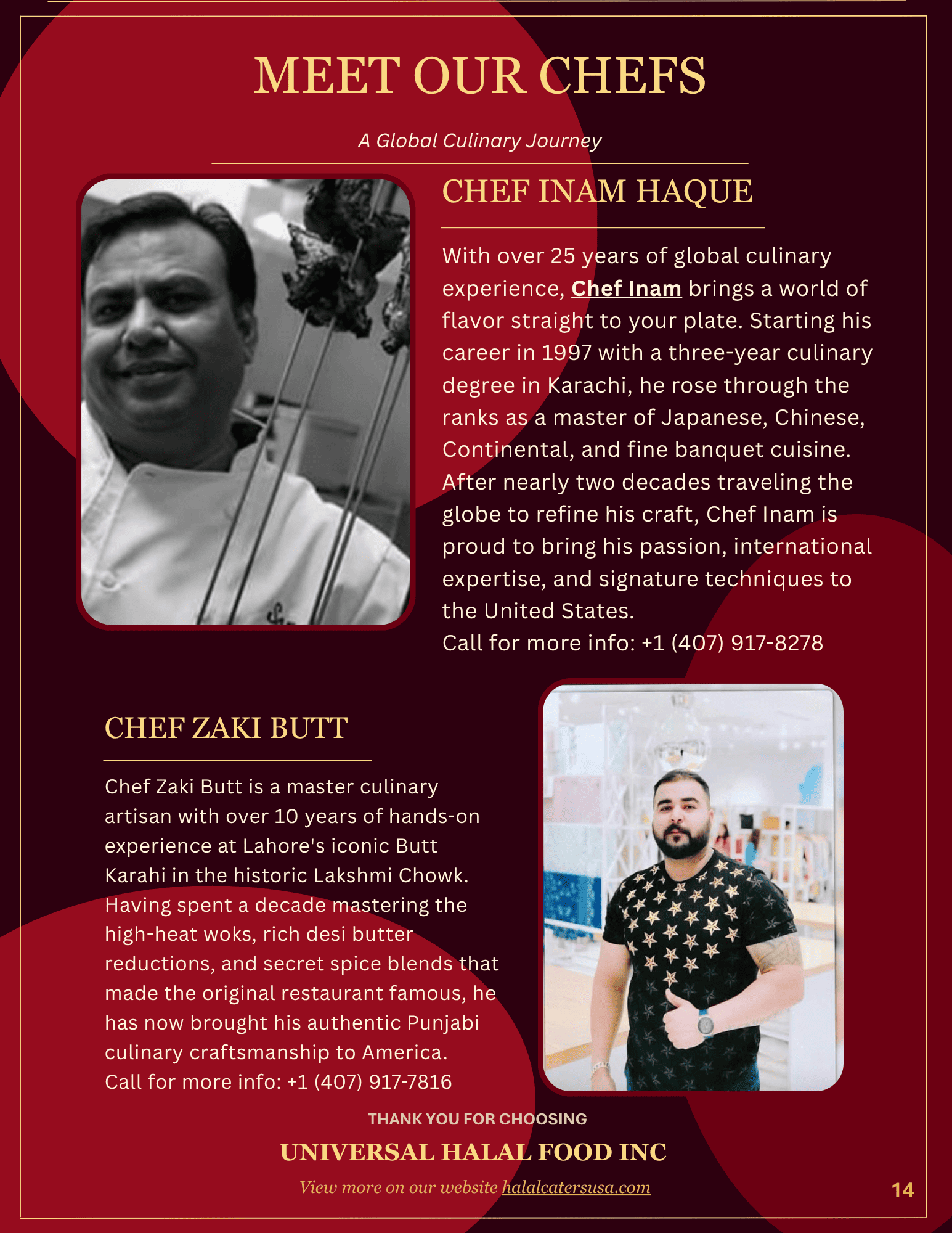 Meet Our Master Chefs