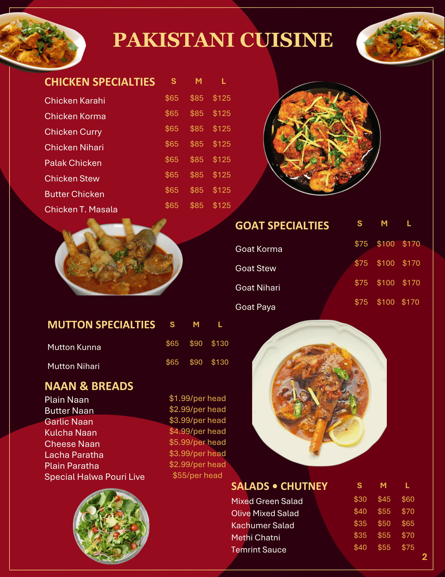 Pakistani Mains & Biryanis